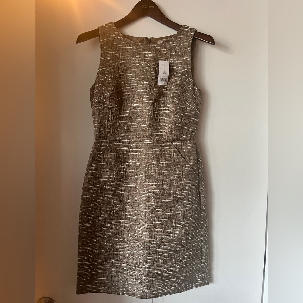 Banana Republic textured, metallic, woven cocktail dress, size 0, new with tags